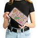 PU Zip Around Wallet Rectangle - Candy Land TAKE ME TO THE CANDY Character Collage Pink/Multi Color Clutch Zip Around Wallets Hasbro   