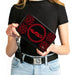 Women's PU Zip Around Wallet Rectangle - Mulan Dragon Icon Lattice Pattern Black Red Clutch Zip Around Wallets Disney   