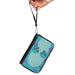 Women's PU Zip Around Wallet Rectangle - Monsters Inc. Sulley Body Blues Purple Clutch Zip Around Wallets Disney   