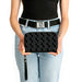 Women's PU Zip Around Wallet Rectangle - Disney Signature D Monogram Black Gray Clutch Zip Around Wallets Disney   