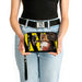 Women's PU Zip Around Wallet Rectangle - WALL-E Cooler Pose Warning Stripe Yellow Black Clutch Zip Around Wallets Disney   