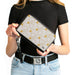 Women's PU Zip Around Wallet Rectangle - Winnie the Pooh Poses White Gold Clutch Zip Around Wallets Disney   