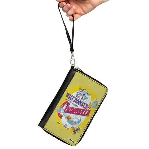 Women's PU Zip Around Wallet Rectangle - Classic Walt Disney's MAGICAL MUSICAL CINDERELLA Movie Poster Clutch Zip Around Wallets Disney   