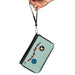 Women's PU Zip Around Wallet Rectangle - Lilo & Stitch Scrump Face CLOSE-UP Clutch Zip Around Wallets Disney   