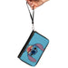 Women's PU Zip Around Wallet Rectangle - Lilo & Stitch Stitch Smiling Pose Blue Clutch Zip Around Wallets Disney   