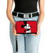 Women's PU Zip Around Wallet Rectangle - Mickey Mouse Classic Pose CLOSE-UP Red Black White Clutch Zip Around Wallets Disney   