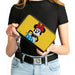 Women's PU Zip Around Wallet Rectangle - Minnie Style Smiling Pose Yellow Clutch Zip Around Wallets Disney   