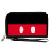 Women's PU Zip Around Wallet Rectangle - Mickey Mouse Short Buttons Black Red White Clutch Zip Around Wallets Disney   