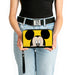 Women's PU Zip Around Wallet Rectangle - Mickey Mouse Face Close-Up Yellow Clutch Zip Around Wallets Disney   