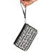 Women's PU Zip Around Wallet Rectangle - Mickey Mouse Expression Blocks White Black Red Clutch Zip Around Wallets Disney   