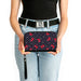 Women's PU Zip Around Wallet Rectangle - Minnie Mouse Bow and Dots Scattered Black Red White Clutch Zip Around Wallets Disney   