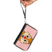 PU Zip Around Wallet Rectangle - Disney Chip n' Dale Dale Smiling Pose Sprinkle Pink Red Clutch Zip Around Wallets Disney   