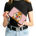 PU Zip Around Wallet Rectangle - Disney Chip n' Dale Dale Smiling Pose Sprinkle Pink Red Clutch Zip Around Wallets Disney   