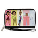 PU Zip Around Wallet Rectangle - The Proud Family Pose Blocks Multi Pastel Clutch Zip Around Wallets Disney   