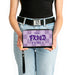 PU Zip Around Wallet Rectangle - THE PROUD FAMILY Title Logo Checker Lavender/White/Blue Clutch Zip Around Wallets Disney   