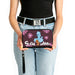 PU Zip Around Wallet Rectangle - The Proud Family SUGA MAMA and Puff Pose with Flowers Purple Clutch Zip Around Wallets Disney   