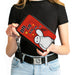 PU Zip Around Wallet Rectangle - Big Hero 6 Baymax BA LA LA LA LA Pose Red/Black/White Clutch Zip Around Wallets Disney   