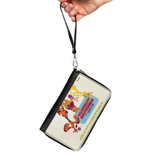 PU Zip Around Wallet Rectangle - WINNIE THE POOH AND TIGGER TOO Title Pose White Clutch Zip Around Wallets Disney   