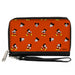 PU Zip Around Wallet Rectangle - Mickey Mouse Poses and Expressions Scattered Red Clutch Zip Around Wallets Disney   