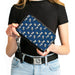 PU Zip Around Wallet Rectangle - Lilo & Stitch Duckling Poses Scattered Blue Clutch Zip Around Wallets Disney   