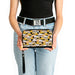 PU Zip Around Wallet Rectangle - Up 3-Character Faces Stacked Gray Clutch Zip Around Wallets Disney   