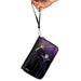 PU Zip Around Wallet Rectangle - Maleficent Raising Staff Pose Forest of Thorns Purples Clutch Zip Around Wallets Disney   