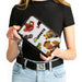 PU Zip Around Wallet Rectangle - THE MUPPETS Title Logo Group Pose White/Black Clutch Zip Around Wallets Disney   