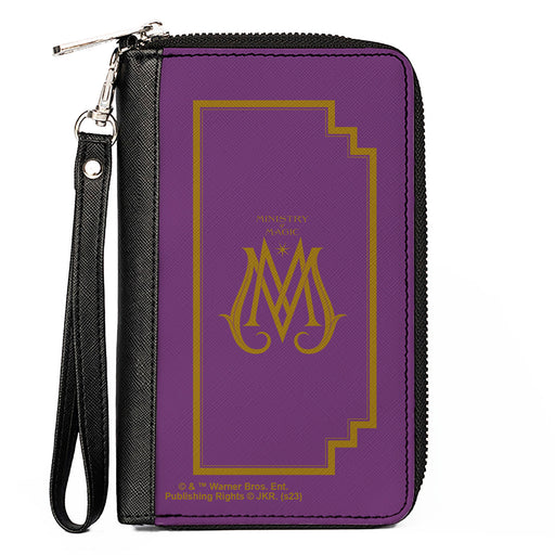 PU Zip Around Wallet Rectangle - Fantastic Beasts The Crimes of Grindelwald MINISTRY OF MAGIC Icon Purple/Gold Clutch Zip Around Wallets The Wizarding World of Harry Potter   