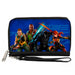 PU Zip Around Wallet Rectangle - GI Joe Unit Agents Group Pose and Logo Blues Clutch Zip Around Wallets Hasbro