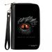 PU Zip Around Wallet Rectangle - HOUSE OF THE DRAGON Eye Throne Icon Black Gray Orange Clutch Zip Around Wallets House of the Dragon   