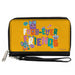 PU Zip Around Wallet Rectangle - Furby FURB-EVER FRIENDS Group Pose Orange/Multi Color Clutch Zip Around Wallets Hasbro   