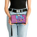 PU Zip Around Wallet Rectangle - Furby Purple Furby YOU ARE WONDERFUL Running Pose Pinks/Purples Clutch Zip Around Wallets Hasbro   