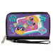 PU Zip Around Wallet Rectangle - Furby Furbmoji BFFs Pose and Quotes Purple/Multi Color Clutch Zip Around Wallets Hasbro   