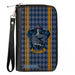 PU Zip Around Wallet Rectangle - RAVENCLAW Crest Stripes/Diamonds Blues/Gold Clutch Zip Around Wallets The Wizarding World of Harry Potter   