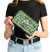 PU Zip Around Wallet Rectangle - Invader Zim GIR Poses Stacked Greens Clutch Zip Around Wallets Nickelodeon   