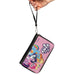 PU Zip Around Wallet Rectangle - MY LITTLE PONY Title Logo and Mane Six Group Pose Pink Clutch Zip Around Wallets Hasbro   