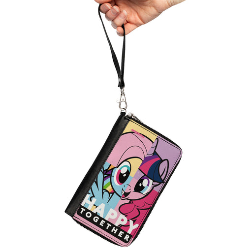 PU Zip Around Wallet Rectangle - My Little Pony HAPPY TOGETHER Face Mix Up Blocks Clutch Zip Around Wallets Hasbro   