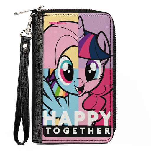 PU Zip Around Wallet Rectangle - My Little Pony HAPPY TOGETHER Face Mix Up Blocks Clutch Zip Around Wallets Hasbro   