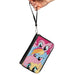 PU Zip Around Wallet Rectangle - My Little Pony Pinkie Pie Rainbow Dash Fluttershy Face Stack Clutch Zip Around Wallets Hasbro   