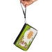 PU Zip Around Wallet Rectangle - Nick 90's Character Mash Up and NICKELODEON Splat Logo White Clutch Zip Around Wallets Nickelodeon   