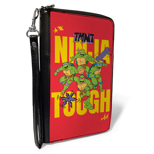 PU Zip Around Wallet Rectangle - Teenage Mutant Ninja Turtles NINJA TOUGH Group Pose Red/Yellow Clutch Zip Around Wallets Nickelodeon   