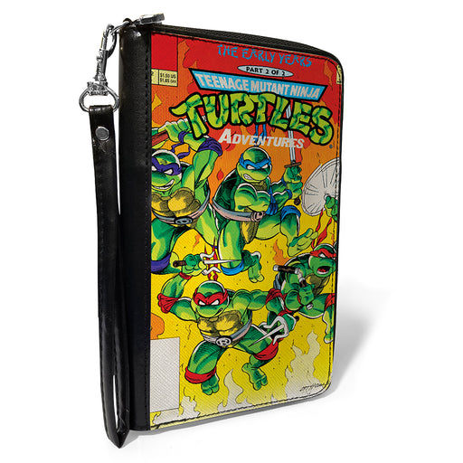 PU Zip Around Wallet Rectangle - Teenage Mutant Ninja Turtles THE EARLY YEARS Comic Book Cover Pose Clutch Zip Around Wallets Nickelodeon   