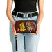 PU Zip Around Wallet Rectangle - COCOA PEBBLES Fred Flintstone and Barney Rubble Cereal Box Replica Brown Clutch Zip Around Wallets The Flintstones   