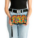 PU Zip Around Wallet Rectangle - POST FRUITY PEBBLES Logo and Vivid Cereal Multi Color Clutch Zip Around Wallets The Flintstones   