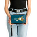 PU Zip Around Wallet Rectangle - Peanuts Astronaut Rocket Launch Snoopy Pose Blues Clutch Zip Around Wallets Peanuts Worldwide LLC   