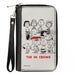 PU Zip Around Wallet Rectangle - Peanuts Gang THE IN CROWD Group Pose White/Black/Red Clutch Zip Around Wallets Peanuts Worldwide LLC   