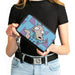 PU Zip Around Wallet Rectangle - Rocko's Modern Life Rocko Waving Pose Triangles Blue Purple Clutch Zip Around Wallets Nickelodeon   