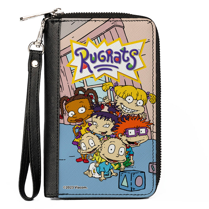 PU Zip Around Wallet Rectangle - RUGRATS Group Pose Clutch Zip Around Wallets Nickelodeon   