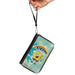 PU Zip Around Wallet Rectangle - SpongeBob SquarePants Rainbow SIKE! Pose Blues Clutch Zip Around Wallets Nickelodeon   