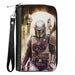 Women's PU Zip Around Wallet Rectangle - Star Wars The Mandalorian Pose Stormtrooper Stake Helmets Scene Clutch Zip Around Wallets Star Wars   